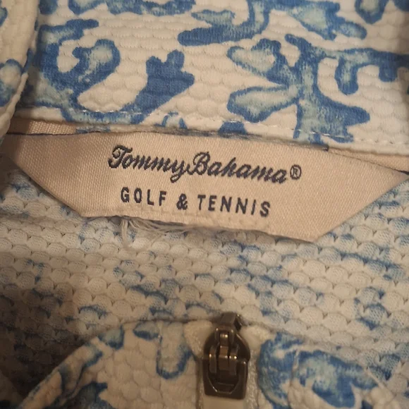 Tommy Bahama White Jacket with Blue Floral Print - Picture 5 of 7